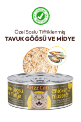 PetzzCats Tavuklu Karışık Konserve Kedi Maması 1 Adet 4x70 Gr