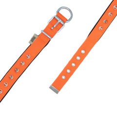 Doggie Comfort Dokuma Çivili Köpek Boyun Tasması Medium Turuncu 2.5x37-45 Cm