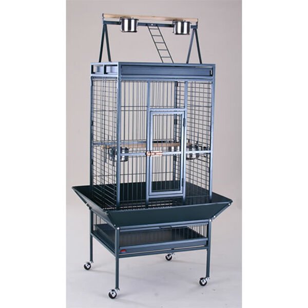 Dayang Ayaklı Papağan Kafesi Siyah 61x56x168 Cm