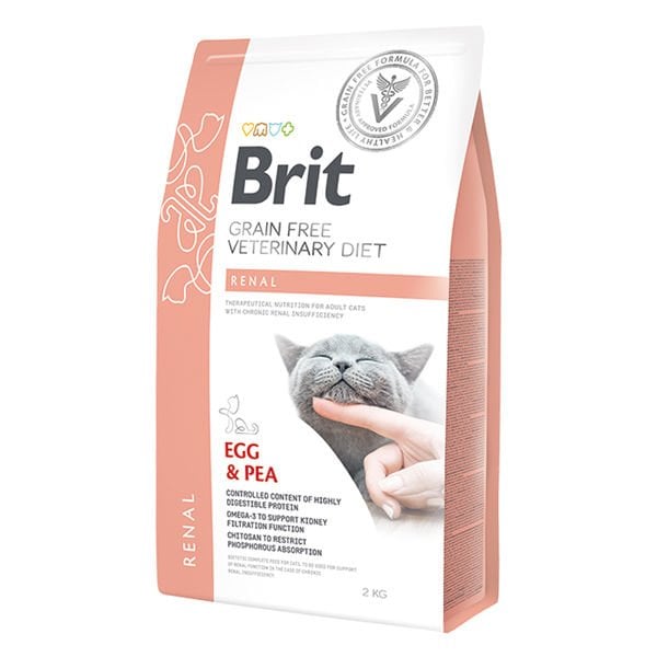 Brit Veterinary Diet Yumurtalı Tahılsız Renal Böbrek Hastası Kedi Maması 2 Kg