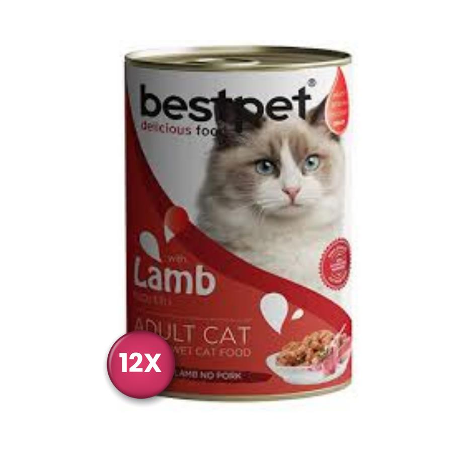 Bestpet Kuzu Etli Konserve Yetişkin Kedi Maması 400 gr x 12 Adet