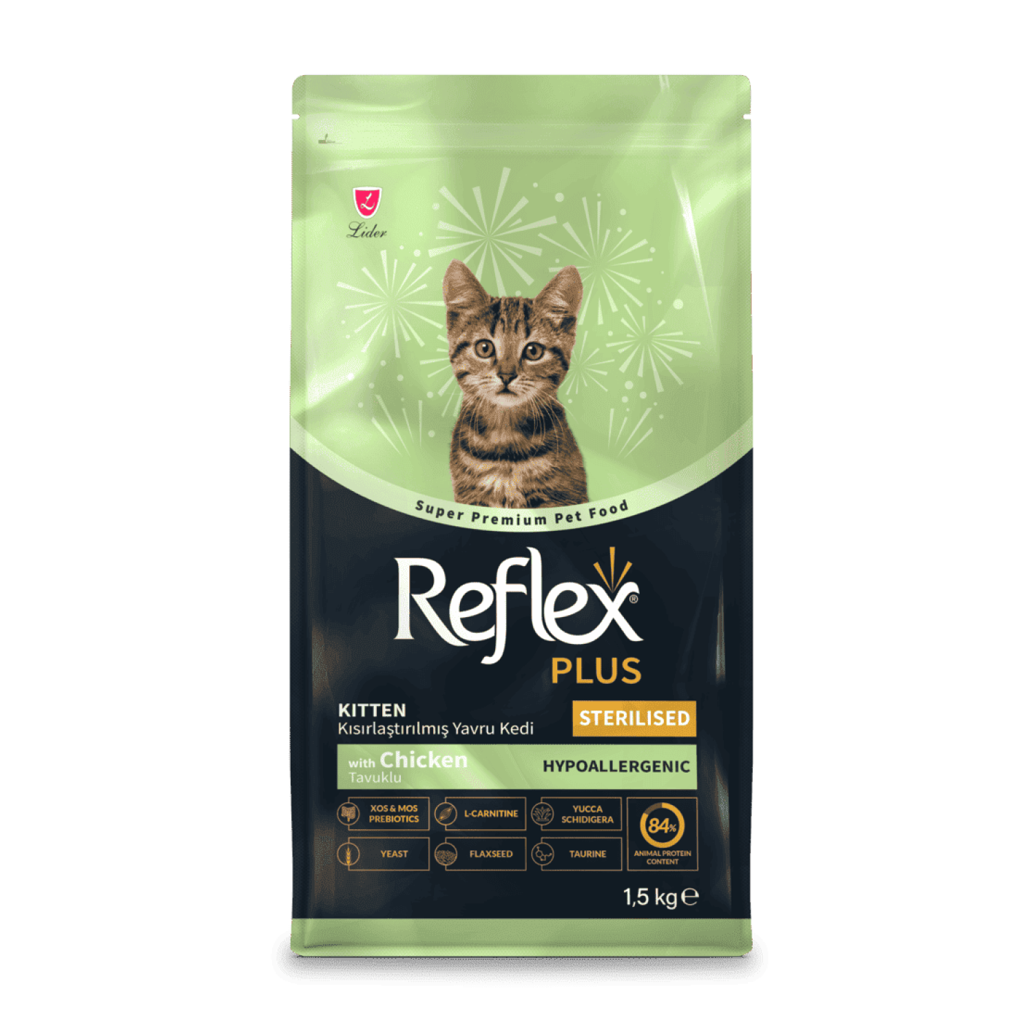 Reflex Plus Sterilised Kitten Tavuklu Kısırlaştırılmış Yavru Kedi Maması 1.5 Kg