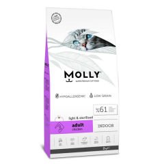 Molly Düşük Tahıllı Hipoalerjenik Tavuklu Kısırlaştırılmış Kedi Maması 2 Kg