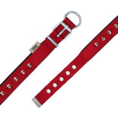 Doggie Comfort Dokuma Çivili Köpek Boyun Tasması Large Kırmızı 2.5x42-50 Cm