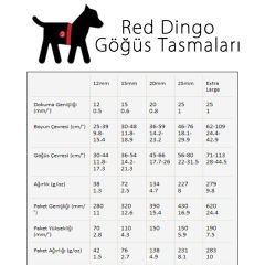 Red Dingo Reflektörlü Kemik Desenli Köpek Göğüs Tasması Mavi 15 Mm