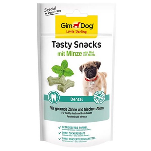 GimDog Tasty Snack Mint  Dental Naneli Köpek Ödül Tableti 40gr