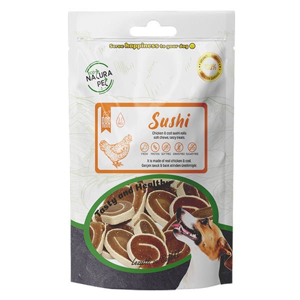 Eco Natura Tavuk Etli Sushi Yumuşak Yuvarlak Köpek Ödülü 100 Gr