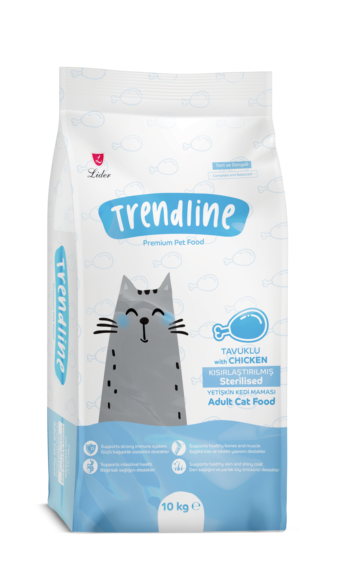 Trendline Adult Tavuklu Kısırlaştırılmış Kedi Maması 10 Kg