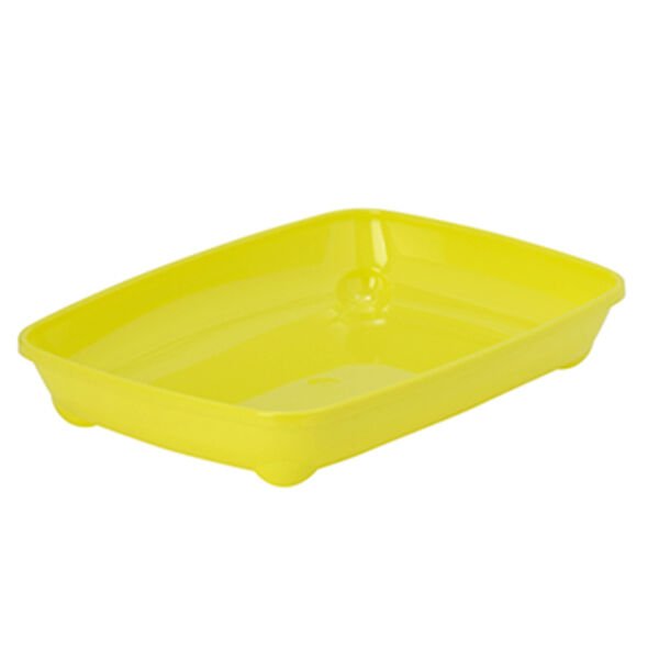 Moderna Yavru Kedi Açık Ayaklı Tuvalet Kabı Sarı 27x36x6 Cm
