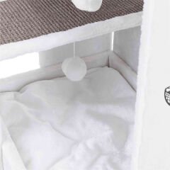 Trixie Maria Kedi Tırmalama ve Oyun Evi Beyaz/Gri 101 Cm