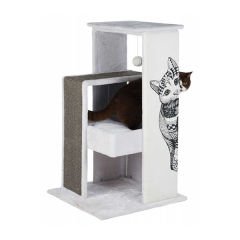 Trixie Maria Kedi Tırmalama ve Oyun Evi Beyaz/Gri 101 Cm