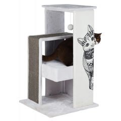 Trixie Maria Kedi Tırmalama ve Oyun Evi Beyaz/Gri 101 Cm