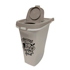 Moderna Trendy Story Kedi ve Köpek Plastik Mama Saklama Kabı 36.2x20.1x36.5 Cm