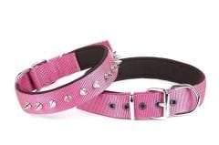 Çivili Köpek Boyun Tasması Medium Mor 3x42-50 Cm
