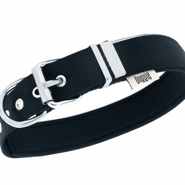 Doggie Comfort Dokuma Çivili Köpek Boyun Tasması Large Siyah 3x47-55 Cm