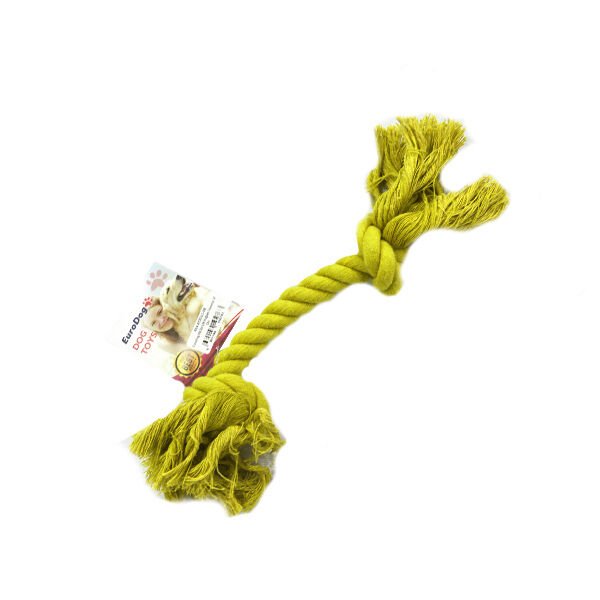 Euro Dog Köpek Diş İpi 2 Düğümlü Sarı 37 Cm