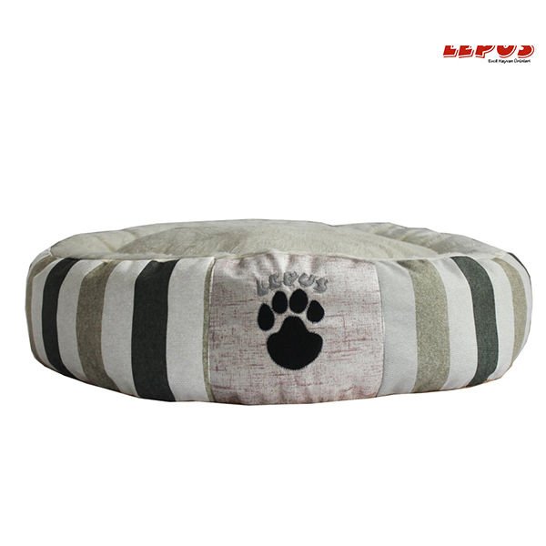 Lepus Yumuşak Dolgulu Peluş Simit Kedi Yatağı Yeşil 57x16 Cm
