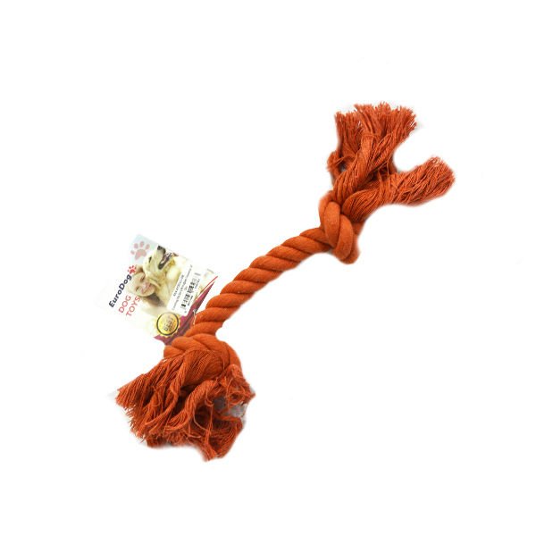 Euro Dog Köpek Diş İpi 2 Düğümlü Turuncu 37 Cm