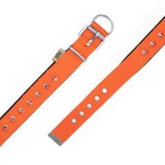 Doggie Comfort Dokuma Çivili Köpek Boyun Tasması Large Turuncu 3x47-55 Cm