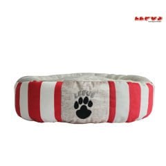 Lepus Yumuşak Dolgulu Peluş Simit Kedi Yatağı Kırmızı 57x16h Cm