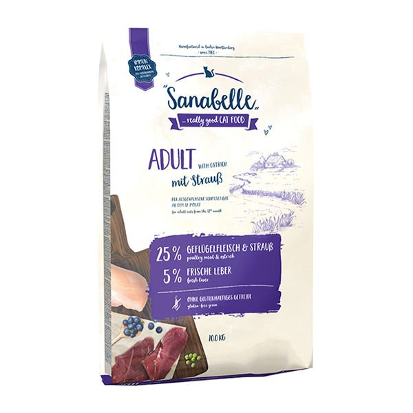 Sanabelle Ostrict Adult Tahılsız Deve Kuşu Etli Yetişkin Kedi Maması 10 Kg