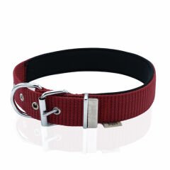 Doggie Comfort Dokuma Çivili Köpek Boyun Tasması Small Kırmızı 4x47-55 Cm