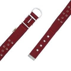 Doggie Comfort Dokuma Çivili Köpek Boyun Tasması Small Kırmızı 4x47-55 Cm