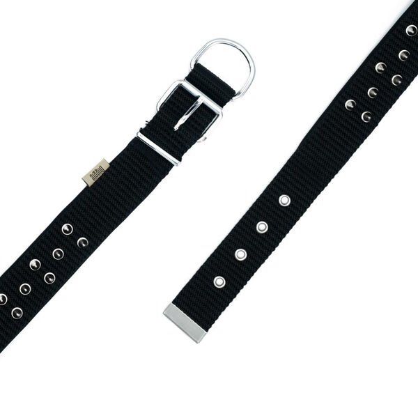 Doggie Comfort Dokuma Çivili Köpek Boyun Tasması Medium Siyah 4x52-60 Cm