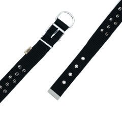 Doggie Comfort Dokuma Çivili Köpek Boyun Tasması Medium Siyah 4x52-60 Cm