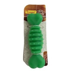 Petpretty Plastik Halter Kemik Dikenli Küçük Köpek Oyuncağı Yeşil