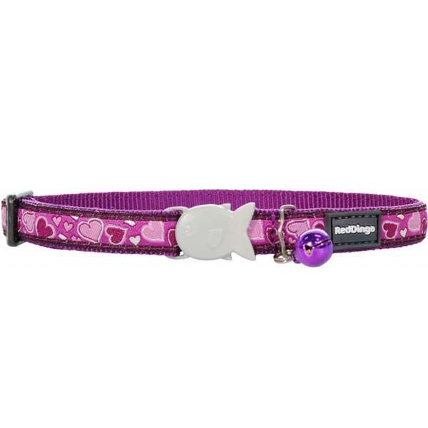 Red Dingo Breezy Love Desenli Kedi Boyun Tasması Mor 12 Mm