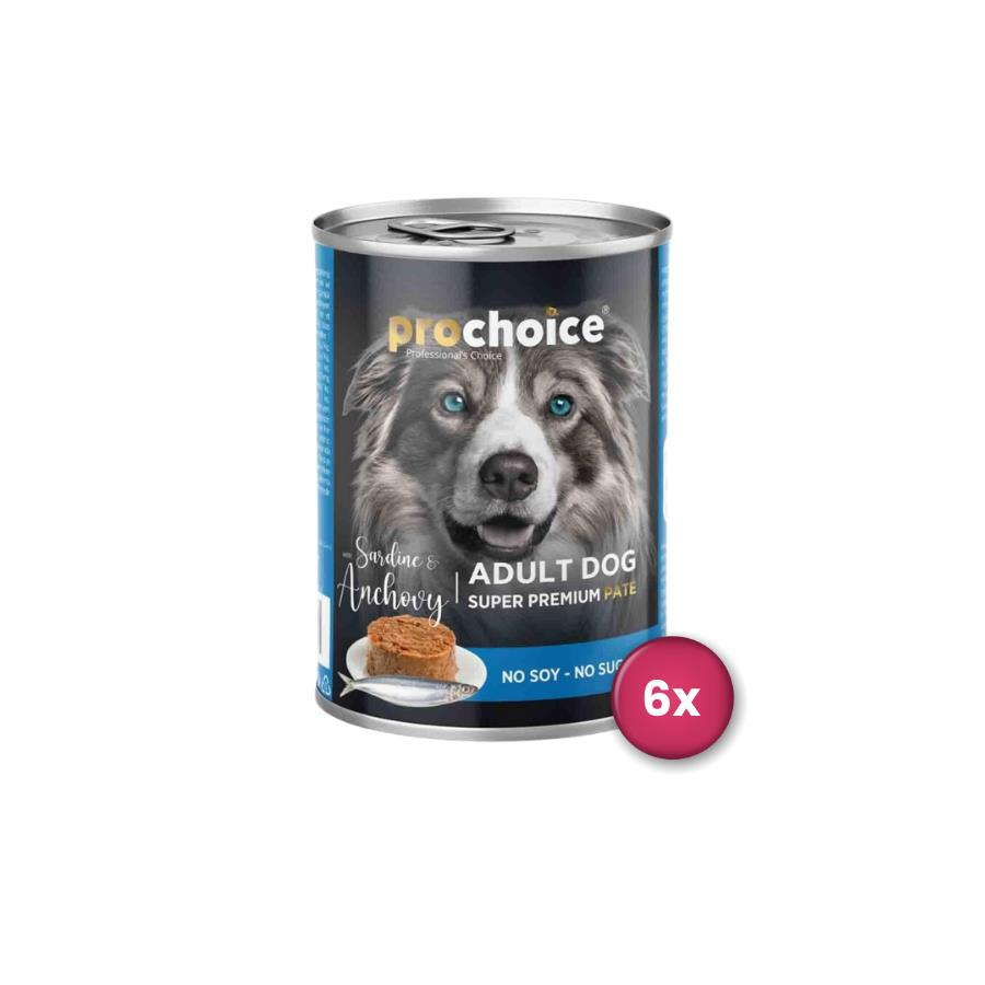 Prochoice Sardalyalı ve Hamsili Yetişkin Köpek Konservesi 400 gr X 6 Adet