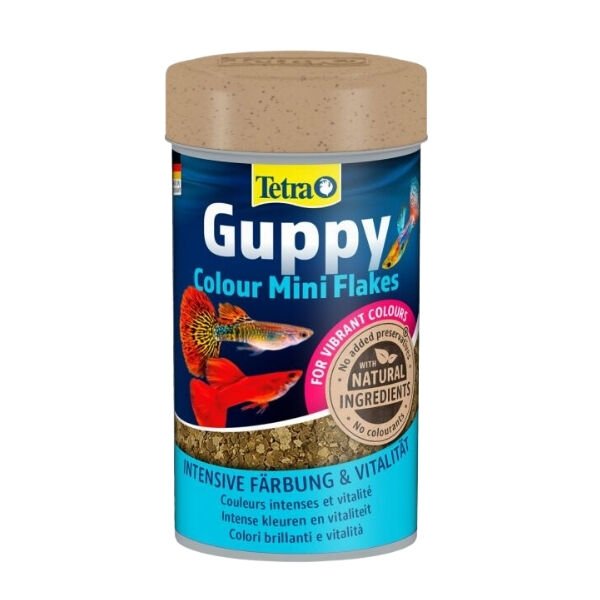 Tetra Guppy Colour Mini Flakes Lepistes Pul Balık Yemi 100 Ml