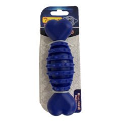 Petpretty Plastik Halter Kemik Dikenli Küçük Köpek Oyuncağı Lacivert