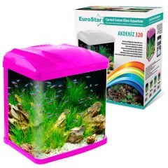 Euro Star Akdeniz Akvaryum Pembe Led 4W 32x23x38.5 Cm
