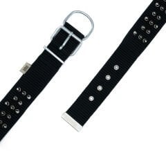 Doggie Comfort Dokuma Çivili Köpek Boyun Tasması Medium Siyah 5x55-65 Cm