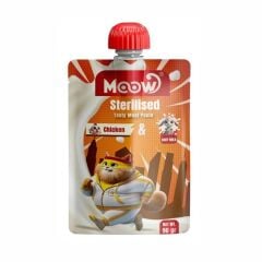 Moow Taze Tavuklu ve Keçi Sütlü Kısırlaştırılmış Kedi Et Ezmesi 90 gr
