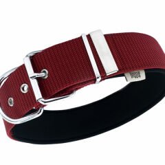 Doggie Comfort Dokuma Çivili Köpek Boyun Tasması Medium Kırmızı 5x55-65 Cm