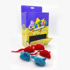 Wonpet Yumuşak Fare Peluş Kedi Oyuncağı Renkli 48 Adet 5 Cm