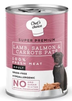 Chef's Choice Kıyılmış Kuzulu ve Somonlu Köpek Konservesi 400 gr