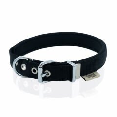 Doggie Comfort Dokuma Kemikli Köpek Boyun Tasması Small Siyah 2x30-35 Cm