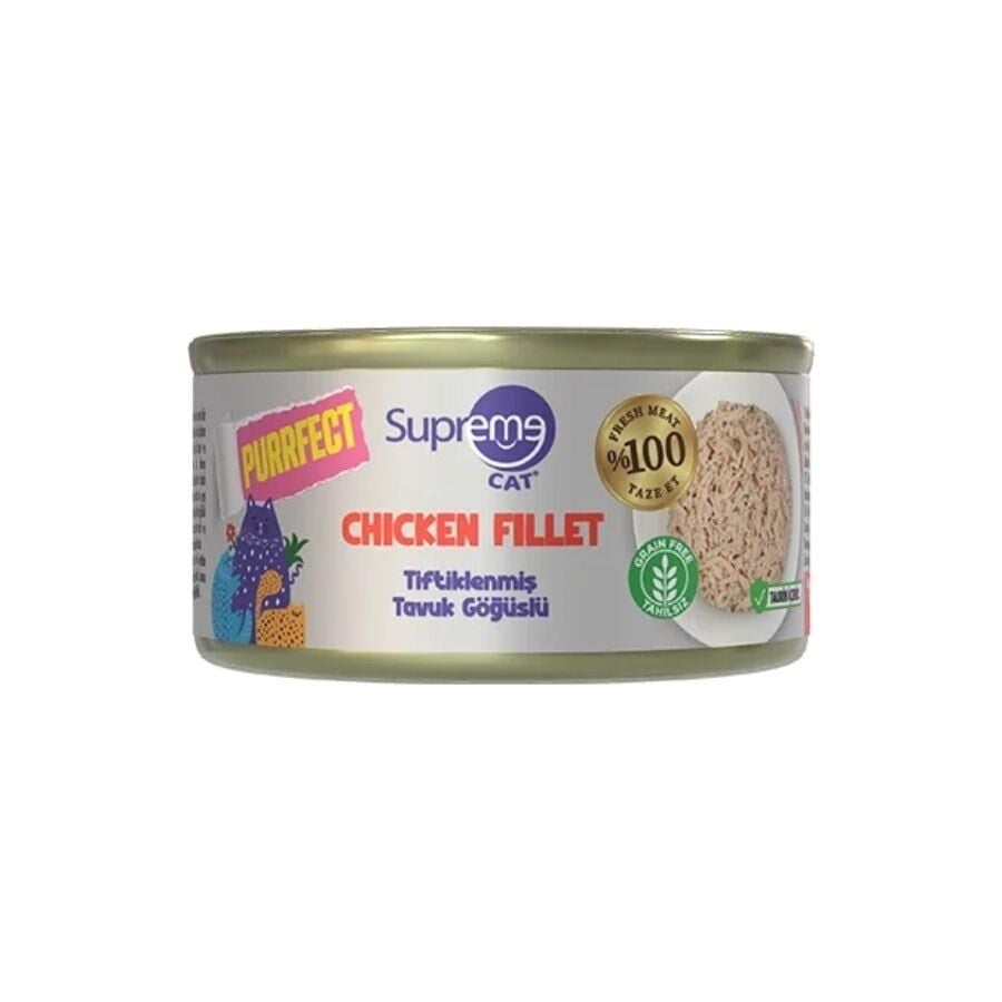 Supreme Cat Purrfect Tiftiklenmiş Tavuk Göğüslü Yetişkin Kedi Konservesi 70 gr