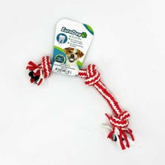 Euro Dog Üç Düğümlü Diş Kaşıma İpi Köpek Oyuncağı Kırmızı/Beyaz 15 Cm