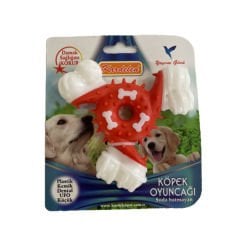 Petpretty Plastik Kemik Ağız ve Diş Sağlığı İçin Köpek Oyuncağı Turuncu