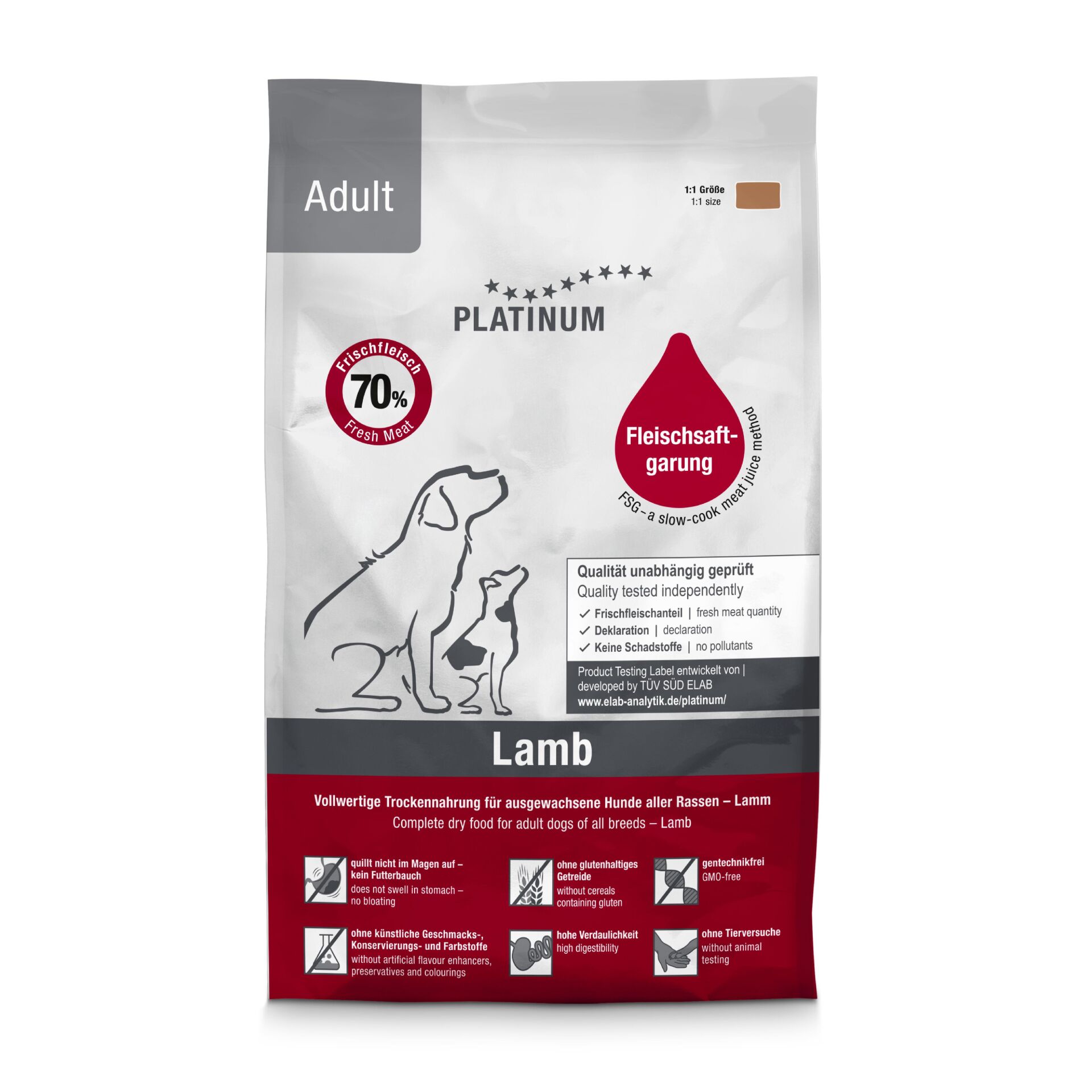 Platinum Kuzulu Yetişkin Köpek Maması 1,5 Kg