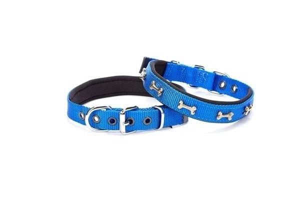 Doggie Comfort Dokuma Kemikli Köpek Boyun Tasması Medium Mavi 2x35-40 Cm