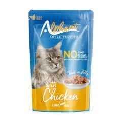 Alphapet Jöle İçinde Parça Tavuk Etli Pouch Yetişkin Konserve Kedi Maması 85 Gr 1 Adet