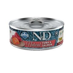 N&D Natural Tuna Ve Somon Balıklı Yetişkin Kedi Konservesi 80 Gr