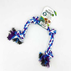 Euro Dog Dört Düğümlü Diş Kaşıma İpi Köpek Oyuncağı Beyaz/Mavi/Mor 50 Cm