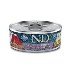 N&D Natural Tuna Ve Karidesli Yetişkin Kedi Konservesi 80 Gr